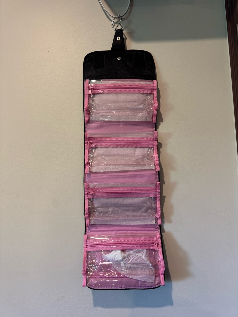 Mary Kay Hanging Travel Jewelry & Accessory Organizer - Pink NWOT